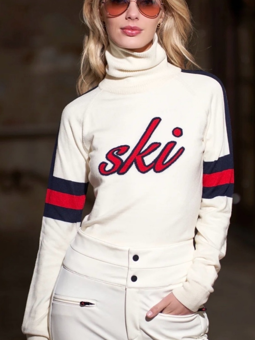 New perfect moment Neve merino wool ski sweater